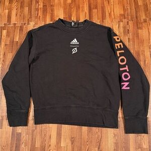 Peloton Adidas Collaboration Black Women Crew Neck Sweatshirt Size Medium